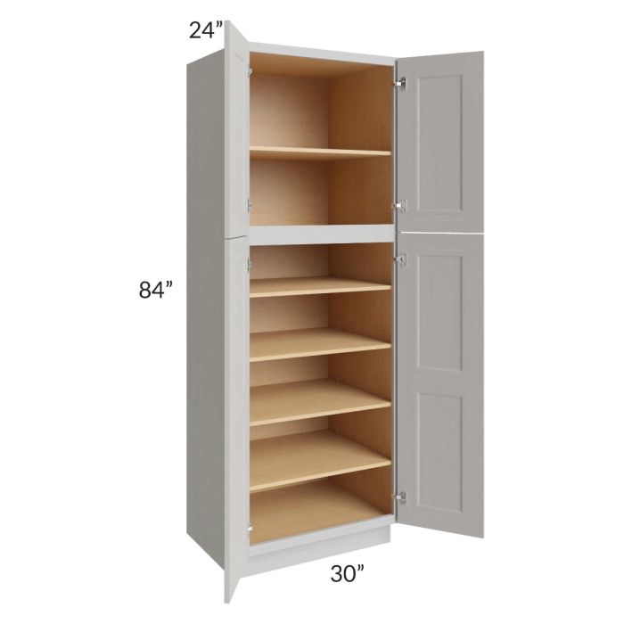 Salem Light Grey 30x24x84 Pantry Cabinet