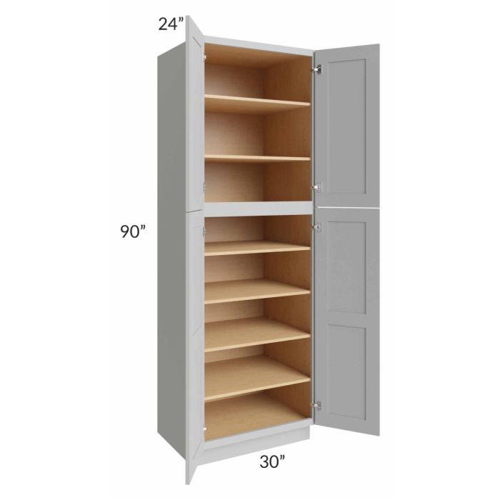 Tuscan Painted Grey 30x24x90 Pantry Cabinet