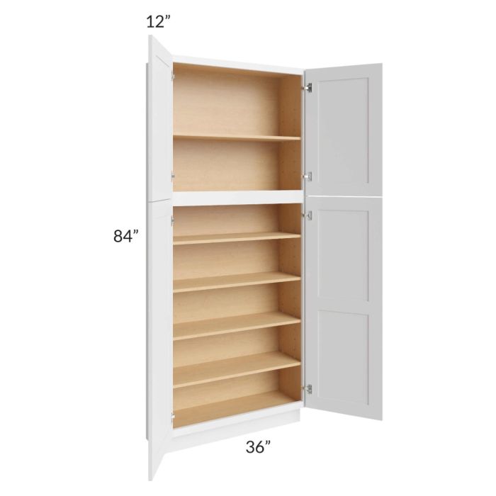 Midtown White Shaker 36x12x84 Pantry Cabinet