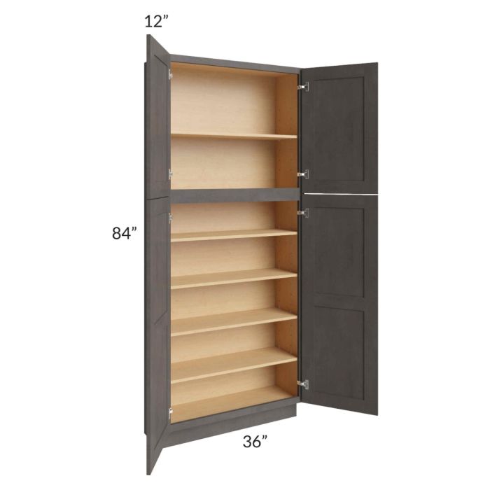 Salem Dark Grey 36x12x84 Pantry Cabinet