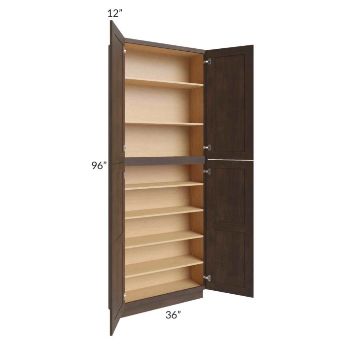 Tuscan Kona Brown 36x12x96 Pantry Cabinet