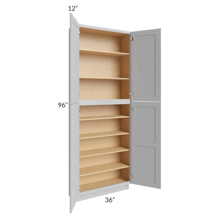 Tuscan Painted Grey 36x12x96 Pantry Cabinet