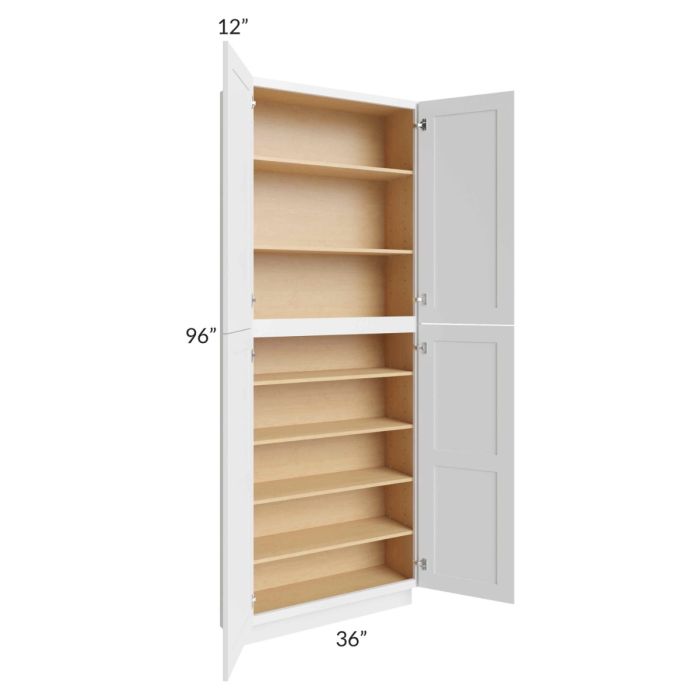 Midtown White Shaker 36x12x96 Pantry Cabinet