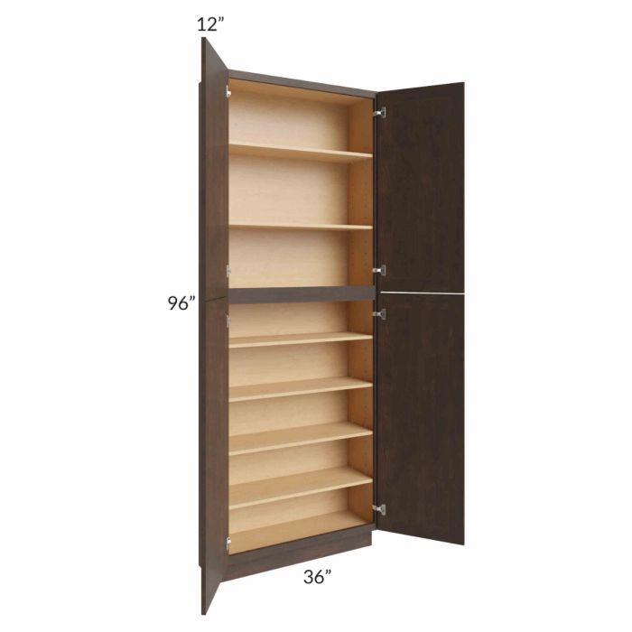 Vienna Kona Brown 36x12x96 Pantry Cabinet