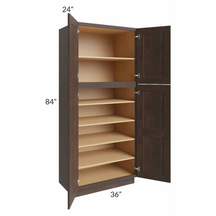 Tuscan Kona Brown 36x24x84 Pantry Cabinet