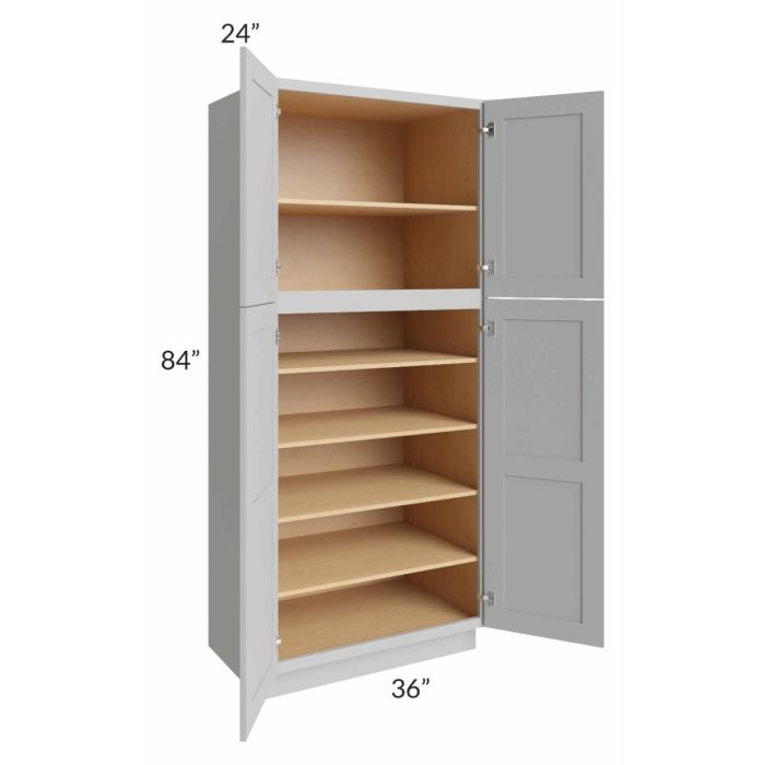 Tuscan Painted Grey 36x24x84 Pantry Cabinet