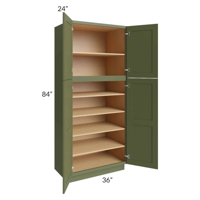 Midtown Hunter Green Shaker 36x24x84 Pantry Cabinet