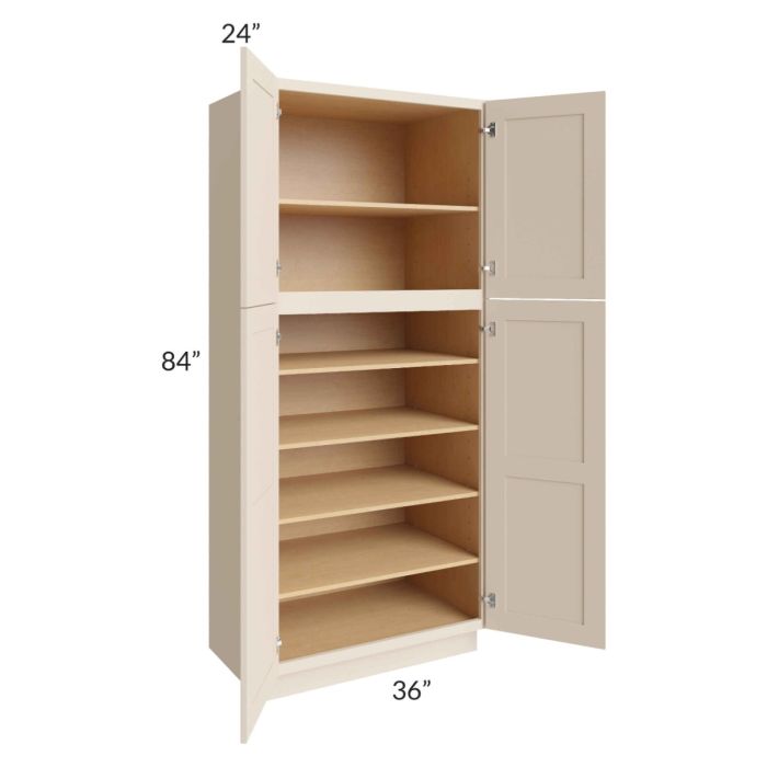Midtown Cream Shaker 36x24x84 Pantry Cabinet
