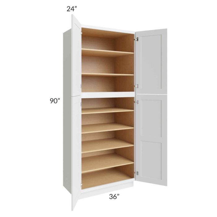 Midtown White Shaker 36x24x90 Pantry Cabinet