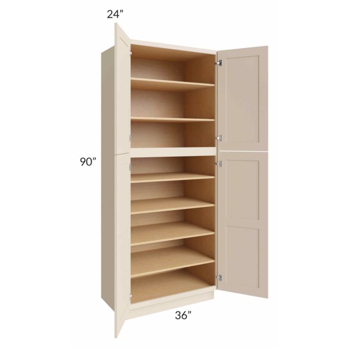 Midtown Cream Shaker 36x24x90 Pantry Cabinet