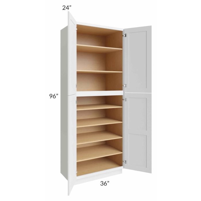 Midtown White Shaker 36x24x96 Pantry Cabinet