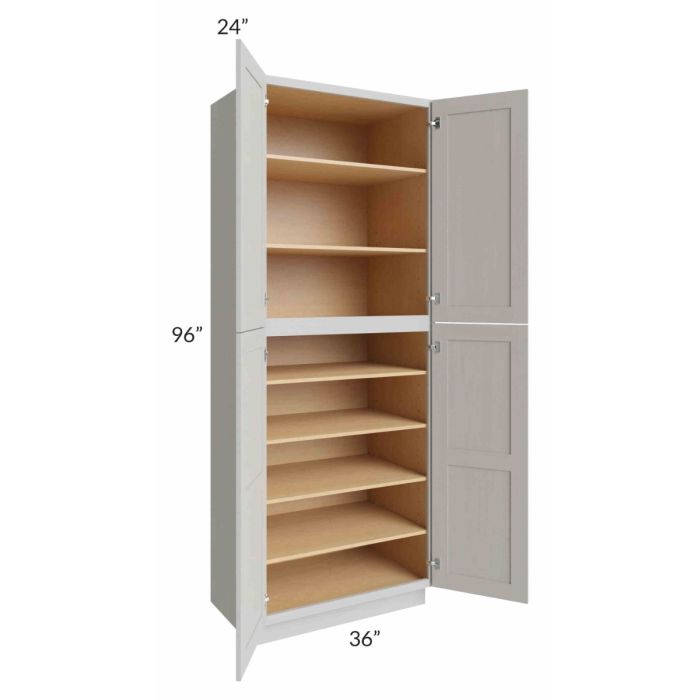 Midtown Light Grey Shaker 36x24x96 Pantry Cabinet