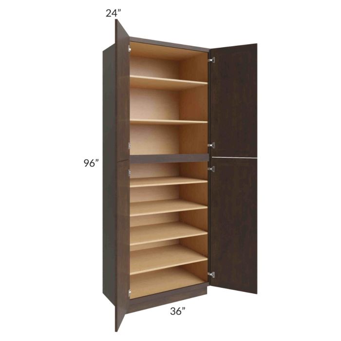 Vienna Kona Brown 36x24x96 Pantry Cabinet