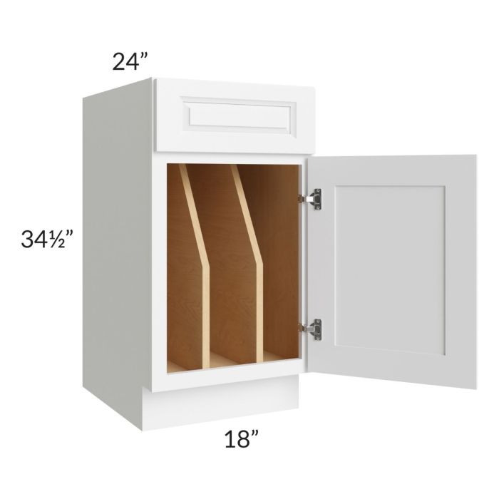Lakewood White 18" Tray Divider Base Cabinet