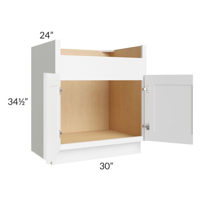 Lakewood White 30" Farm Sink Base Cabinet