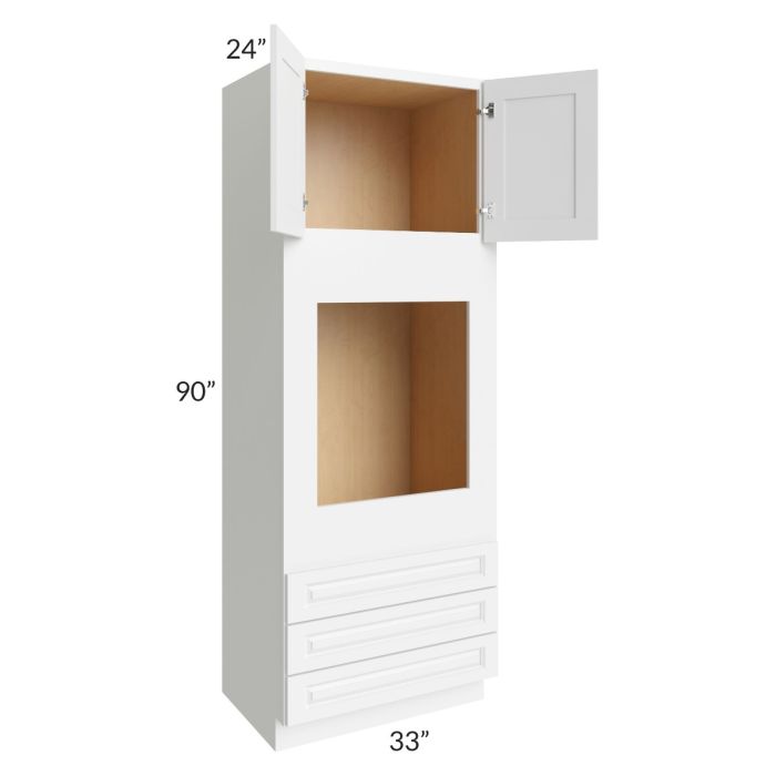 Lakewood White 33x90x24 Oven Cabinet