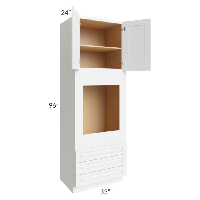 Lakewood White 33x96x24 Oven Cabinet 