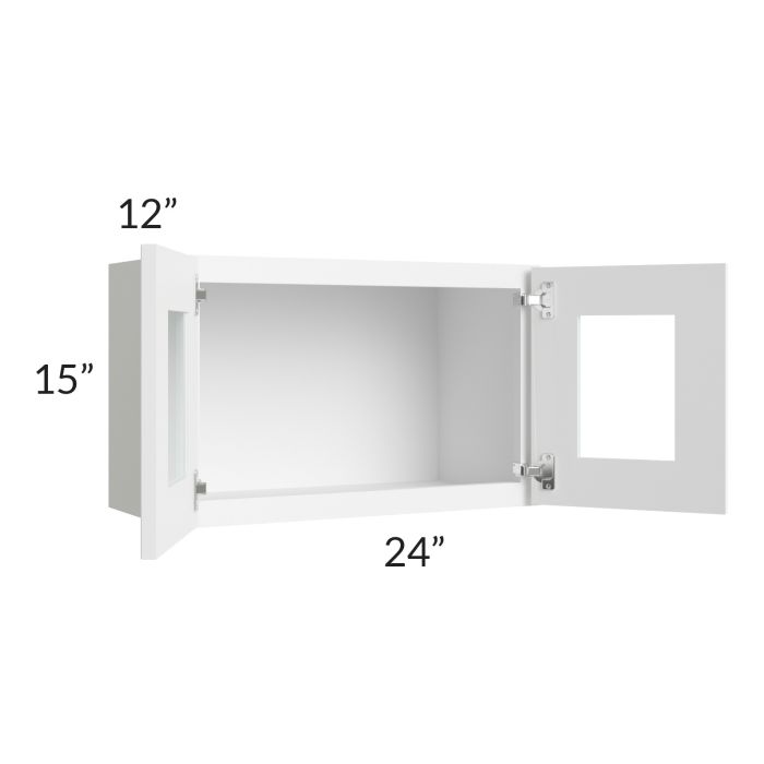 Lakewood White 24x15 Decorative Wall Cabinet