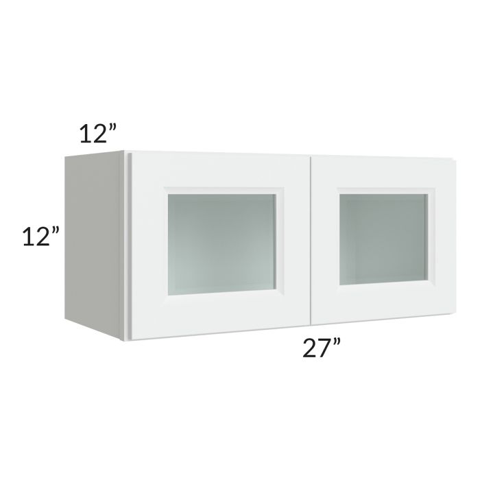 Lakewood White 27x12 Decorative Wall Cabinet