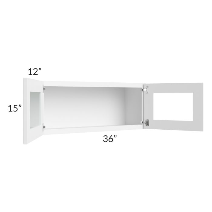 Lakewood White 36x15 Decorative Wall Cabinet