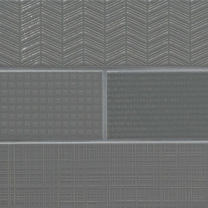 Urbano Graphite 3D Mix Subway Tile