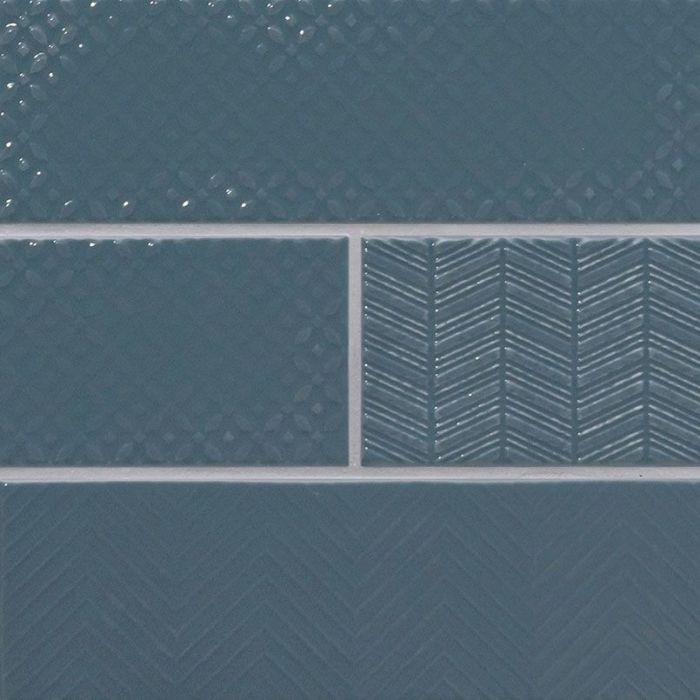 Urbano Navy 3D Mix Ceramic Tile 