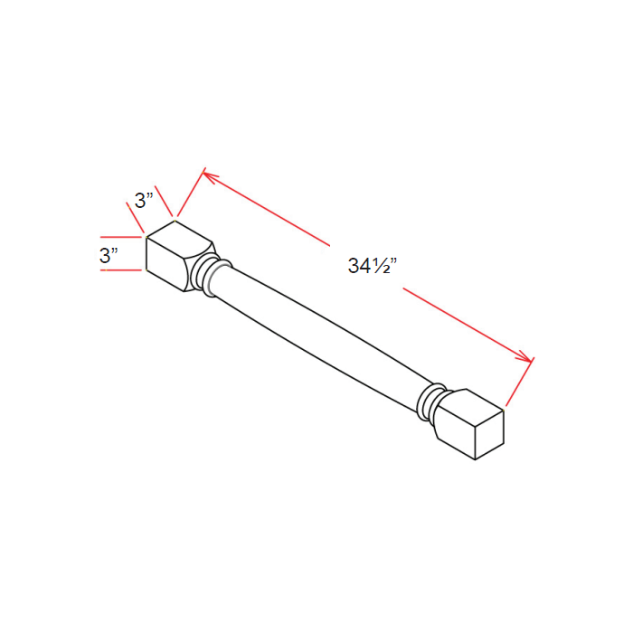 Charcoal Grey Shaker Classic Decorative Leg