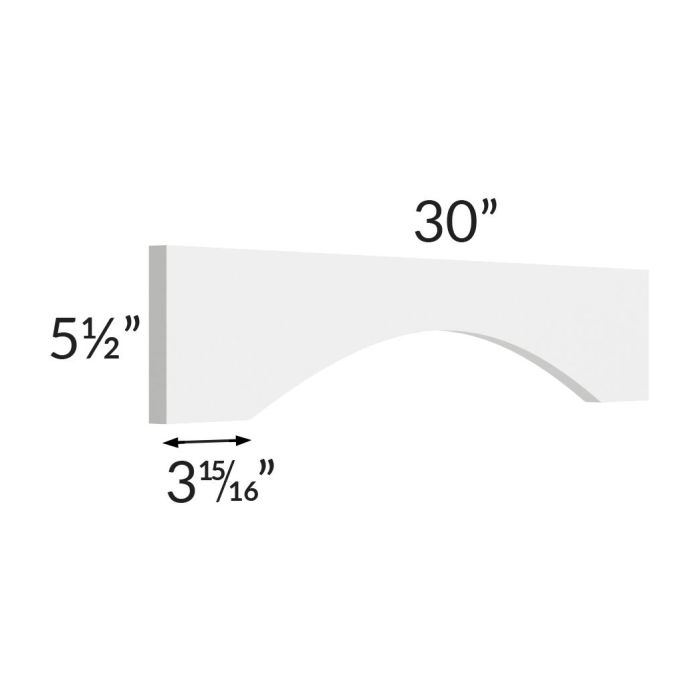 Brighton White Shaker 30" Shaker Valance - Out of stock through mid June