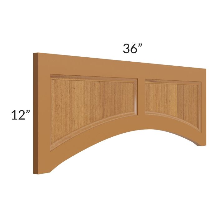 Artisan Walnut Shaker 36x12 Arched Valance