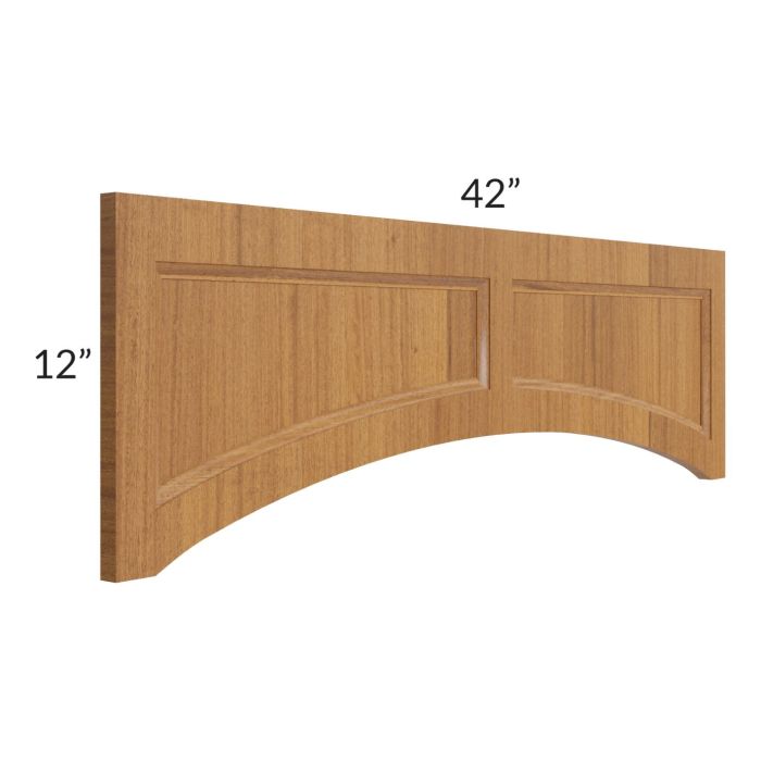 Artisan Walnut Shaker 42x12 Arched Valance