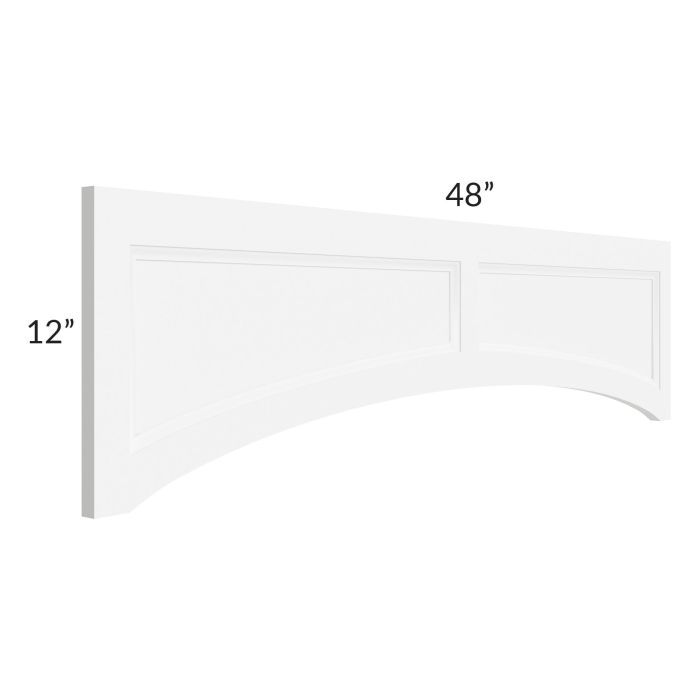 Alpine White Shaker 48x12 Arched Valance