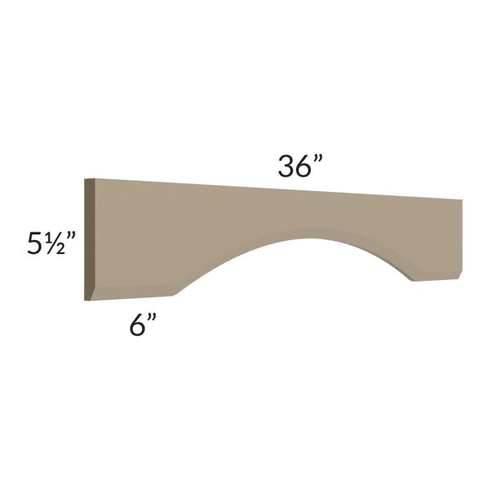 Tuscan Oyster 36" Arched Valance