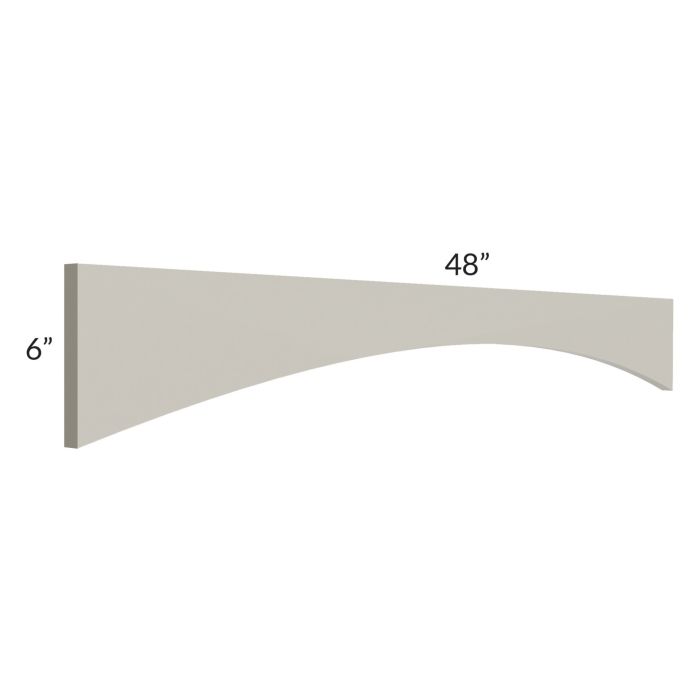 Stratton Light Grey Shaker 48" Arched Valance