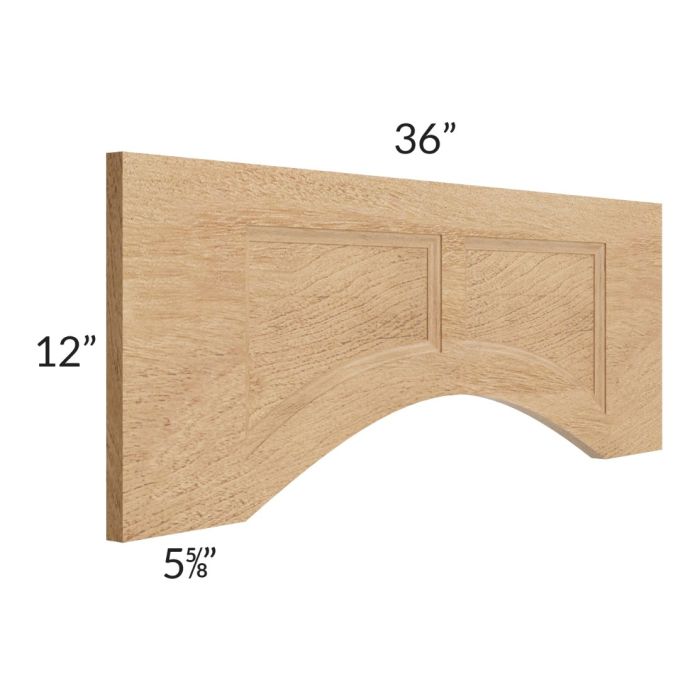 Tuscan Timber 36" Arched Recessed Panel Valance (Trimmable)