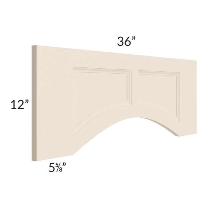 Midtown Cream Shaker 36" Arched Recessed Panel Valance (Trimmable)