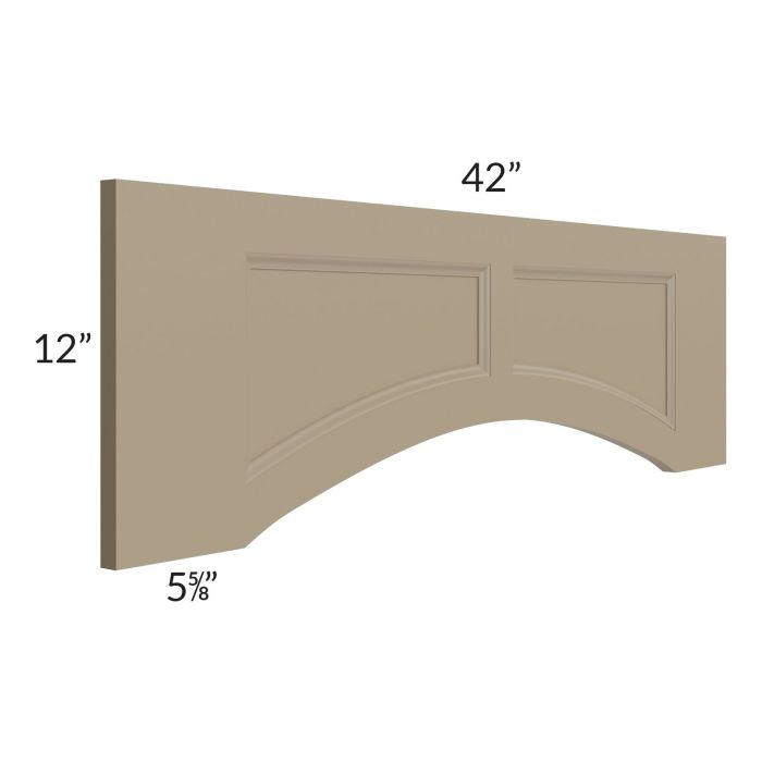 Tuscan Oyster 42" Arched Raised Panel Valance (Trimmable)