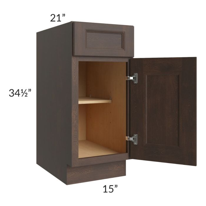 Tuscan Kona Brown 15" Vanity Base Cabinet