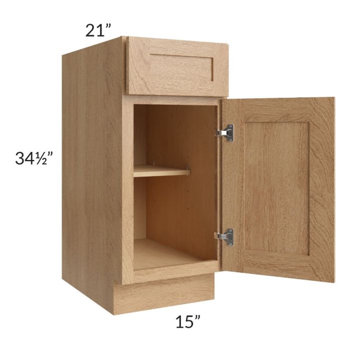 Midtown Timber Shaker 15" Vanity Base Cabinet