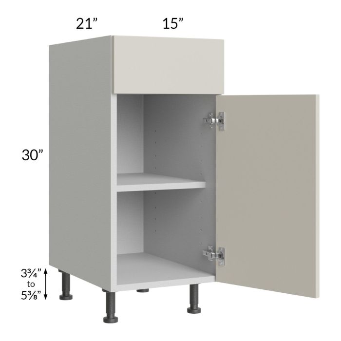 Milan Beige Matte 15" Vanity Base Cabinet