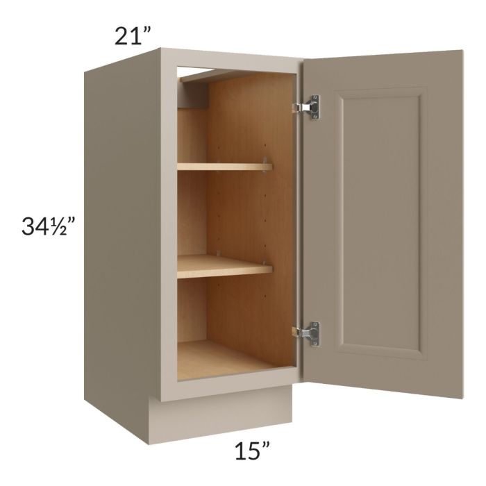 Tuscan Oyster 15" Full Height Door Vanity Base Cabinet