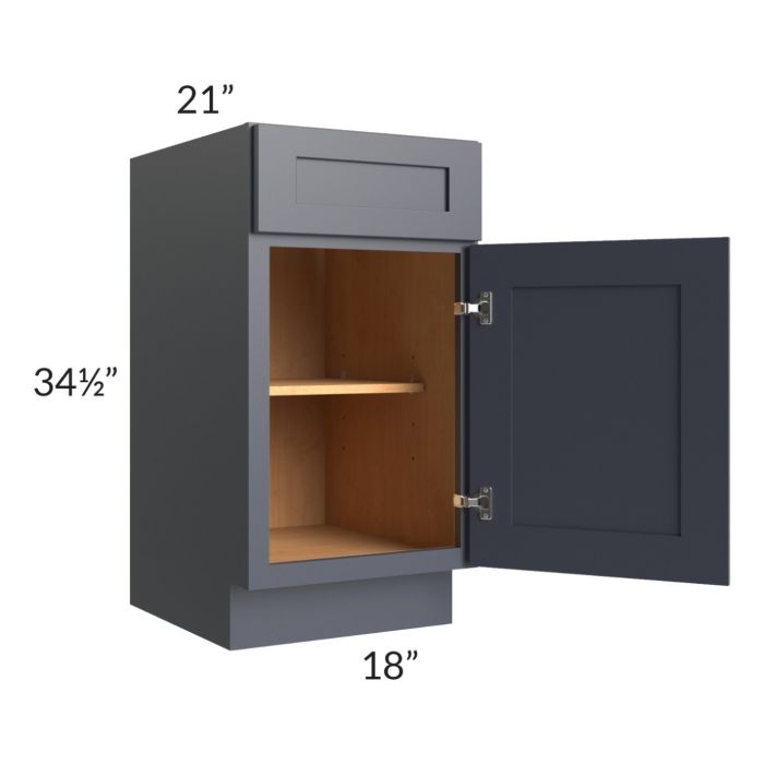 Midtown Indigo Shaker 18" Vanity Base Cabinet