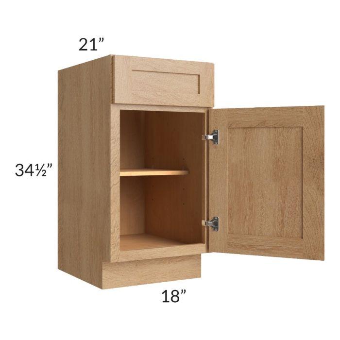 Midtown Timber Shaker 18" Vanity Base Cabinet