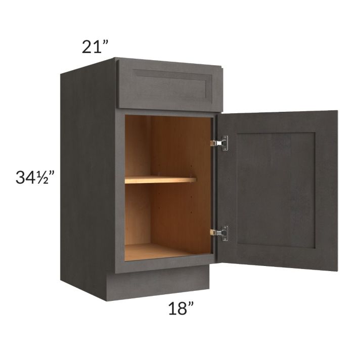 Salem Dark Grey 18" Vanity Base Cabinet