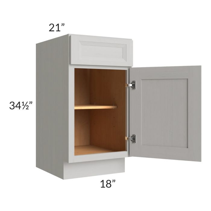 Salem Light Grey 18" Vanity Base Cabinet