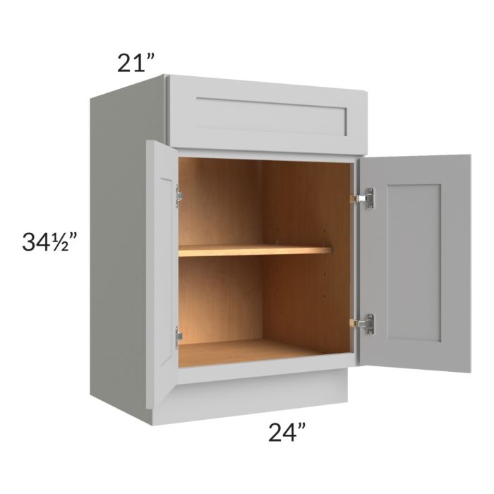 Midtown Painted Grey Shaker 24" Vanity Base Cabinet