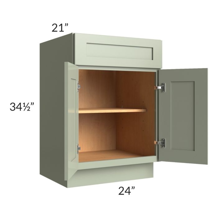 Midtown Pistachio Green Shaker 24" Vanity Base Cabinet