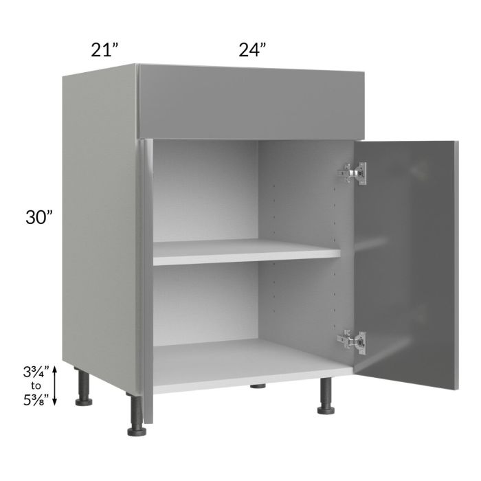 Milan Grey Gloss 24" Vanity Base Cabinet