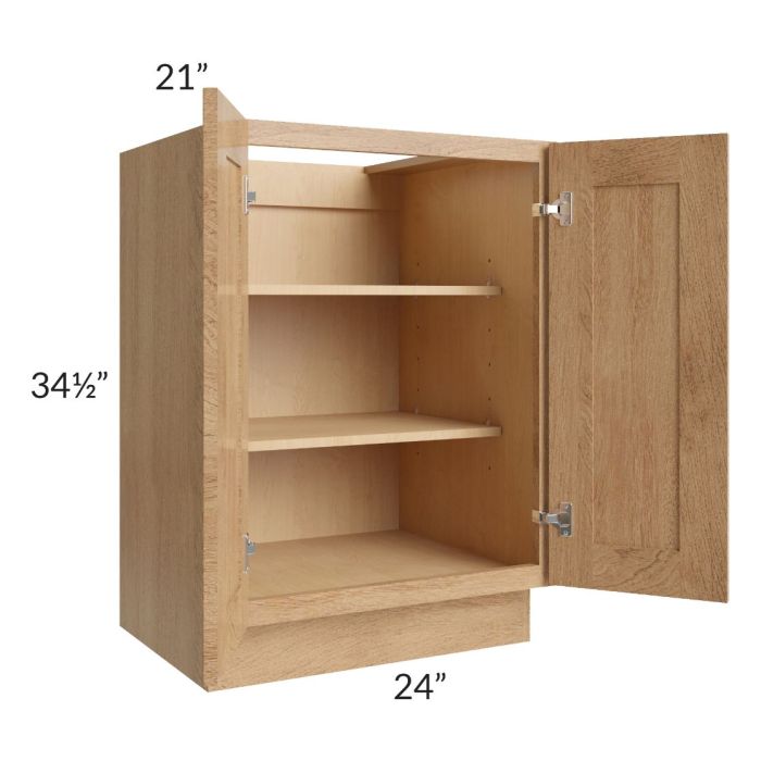 Midtown Timber Shaker 24" Full Height Door Vanity Base Cabinet