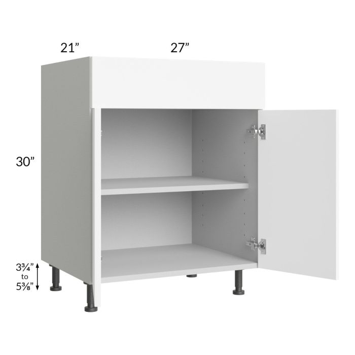 Milan White Matte 27" Vanity Base Cabinet