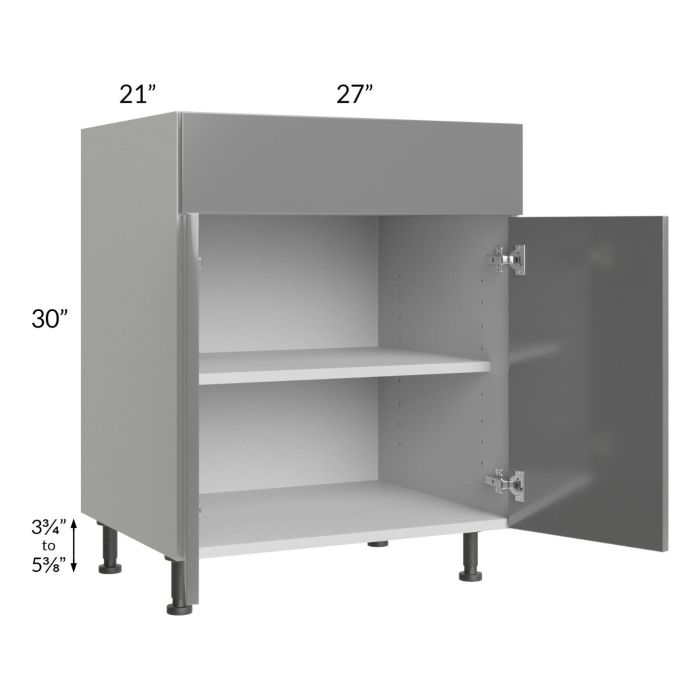 Milan Grey Gloss 27" Vanity Base Cabinet